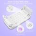 UV Nail Lamp with Arm Rest: Madenia Professional LED Nail Lamp with UV Gloves for Gel Nails Polish - 4 Timers Foldable Nail Dryer with Hand Rest for Nails Tech Manicure Salon Home Use White - Buy Online on GoSupps.com