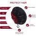 Fuyamp 2 Packs Satin Sleep Cap Adjustable Silky Sleep Bonnet for Women Long Curly Hair Double-Sided Waterproof Satin Hair Cap Extra Large Sleep Satin Bonnet for Women Girls Sleeping Red+Lake Green - Buy Online on GoSupps.com