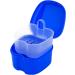 Denture Bath Box Orthodontic Teeth Retention Box Plastic Denture Bath Box Denture Cleaning kit Container Soaking Denture Bath Box for Storage Soaking Denture Cleaning Cartridge Filter 1 (Dark Blue)