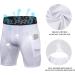 Men's 3 Pack Dry Fit Compression Shorts with Pocket - White - Small - Buy Online on GoSupps.com