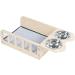 Yiotl Wall Mounted Wood Cat Shelf Bed with Two Bowls - Indoor Cat Feeder Shelf & Playing Platform | Cat Perch Bed with Mat - Buy Online on GoSupps.com