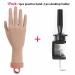 Acrylic Nail Practice Hand with C-clamp | Fake Nails Training Hand for Nail Technicians - Chocolate Hand - Buy Online on GoSupps.com