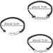Eco-Fused 3x Bracelet Hair Ties - Elastic Decorative Jewelry Ponytails - Fashionable Wear on Wrist Ties - For Men Women Girls Teens (Black with Silver Metal Chain) - Buy Online on GoSupps.com