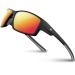 Rivbos sunglasses bicycle glasses cycling glasses sports glasses for women men polarized tr90 super light fragile frame uv400 hiking running golf and fishing rbs861 61-black ice red lens