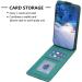 Luxury VQWQ iPhone X/XS 5.8 Flap Case - Green Leather Wallet & Magnetic Card Compartment - Buy Online on GoSupps.com