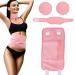 4 -hour castor oil pack for belly neck and chest comfortable reusable castor oil packs Castor Oil Pack massage belt castor oil to relieve fatigue (pink)