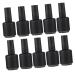 FRCOLOR Set of 10 Refillable 15ml Glass Nail Polish Bottles for Gel Smoothing Brush for Travel