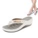 EROOLU Women's Arch Support Soft Cushion Flip Flops Thong Sandals Slippers Orthotic Flip Flops Plantar Fasciitis Sandals (40 White) 40 White