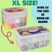XL Giant Biggie Fuse Bead Kit - 2,000 Pieces - Immediate Shipping - Includes 3 XL Pegboards, 13 Colors, 6 Templates, Ironing Paper, and Storage Case - Perfect for Perler Pixel Art Crafts and Kids Holiday Parties - Buy Online on GoSupps.com