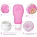 MUUZONING Silicone Travel Cosmetic Bag Set | Leak-Proof 4-Piece with Travel Bottles for Shampoo Cream Rinse & Body Care - Buy Online on GoSupps.com