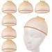 Wig Cap  6 Pcs Nylon Hair Net for Wig Open End Nude Wig Cap  Mesh Wig Caps for Women (Nude Color)