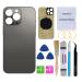 Perzework Back Rear Glass Replacement for iPhone 13 pro 6.1 inch All Carriers with Professional Repair Tool Kits (Graphite) Graphite /Black