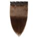 Elailite Clip In Extensions - Real Human Hair 45cm 50g #04 Medium Brown - Full Head 3/4 Hairpiece - Buy Online on GoSupps.com