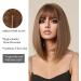 OUFEI Brown Bob Wig with Bangs - Short Synthetic Hair Wig for Women | Perfect for Daily Wear, Parties, and Cosplay - Buy Online on GoSupps.com