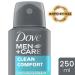 Dove Men Deodorant Clean Comfort 48H Protection Anti Perspirant - 8.45 oz (Pack of 6) - Buy Online on GoSupps.com