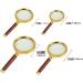 Portable Handheld Magnifier 5pcs 10X Imitation Wooden Handle Reading Aid Mirror for The Elderly 60/70/80/90/100mm Full of Stars - Buy Online on GoSupps.com