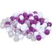 100 Transparent Hair Pearls & Plastic Clips - DIY Jewelry Set for Men Women & Girls - Ideal for Hair Braids & Bracelets (White Purple Transparent) - Buy Online on GoSupps.com