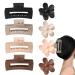 Claw Hair Clips | Rectangle Flower Shape Hair Clips Set of 8 Claw Hair Accessories Comfortable Anti-Slip Stable Hair Hold for Thin Thick Curly Hair