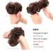 Artificial Elastic Wavy Curly Hair Donut Wig - Dark Brown Ponytail Curls for Women | 6-Inch Curly Hair Piece - Buy Online on GoSupps.com