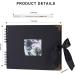 OLAI Scrapbook Photo Album 80 Pages DIY Craft Paper Book Set + Metal Pen - Black | Anniversary Wedding Graduation Travel Album - Buy Online on GoSupps.com