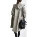 2023 Stylish Medium Length Windbreaker Coat for Women - X-Large Grey - Buy Online on GoSupps.com