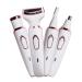 4 In 1 electrical razor for women haircutting for face mustache arm leg armpit bikini stainless steel blade washable heads Hair cutter white