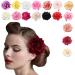 hgnxa Rose Clip Fabric Rose Flower Hair Pins Brooch Floral Clip Flower Pin Headpieces Woman Wedding Party Favor Accessory Pink - Buy Online on GoSupps.com