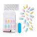 KISS Gel Fantasy Destiny Long Multi-Colored Pastel Tips Nail Kit - 28 Fake Nails with Adhesive Tabs, Glue, Manicure Stick & File - Buy Online on GoSupps.com