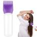 SIBBA root comb applicator bottle 170 ml hair oil applicator Applicator bottle for hair dyer flap Applicator brushes with a graded scale of professional brush applicator comb dark violet