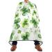 Waterproof Barber Cape -Green Clover Cheetah Haircut Bib for Men Unisex Hair Cutting Cape(8rp1a)