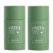 Green Tea Mask Stick,Blackhead Remover with Green Tea Extract,Deep Pore Cleansing,Moisturizing, Skin Brightening, Removes Blackheads for All Skin Types of Men and Women(2Pcs)