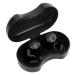 Silicone Waterproof DustProof Spiral Earplug for Swimming Accessories Black Box with Super Sound Lead and Portable Box 2 x Earplug (Black)