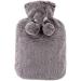 Grey Faux Fur Hot Water Bottle & Satin Eye Mask - Buy Online on GoSupps.com