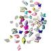FEIlei 100Pcs Mixed Glass Crystal Hybrid Diamond Rhinestones Nail Art Decorations Drop Rhombus Flatback Stones 3D Gems - Buy Online on GoSupps.com
