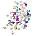FEIlei 100Pcs Mixed Glass Crystal Hybrid Diamond Rhinestones Nail Art Decorations Drop Rhombus Flatback Stones 3D Gems