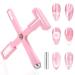 5 In 1 Magnetic for Cat Eye Nails Upgraded Nail Magnet Pens with silicone protective cover Magnetic pen cat eye pen for ideal cat eyes magical effect 3D magnetic cat eye gel polish pink