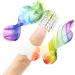 Almond Nail Forms for Gel Builder Acrylic Nails 100 Pieces LEA-SHALL Short Form Guide Stickers Nail Art Extension Tips Self-Adhesive Professional Tools for Women Girls DIY Home Salon 100Pcs Colorful - Buy Online on GoSupps.com