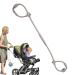 Monozoz pacifier belt stroller toy belts |Multifunctional toy holder made of silicone- adjustable pacifier and bite ring belt for children car accessories multifunctional light gray