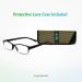 SAV Eyewear Men's Flex 2 5028 Black Reading Glasses - 2.5x Magnification for Comfortable Sight | International Shipping Available - Buy Online on GoSupps.com