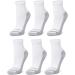 6-Pack Medium White Sugar Free Sox Gift Box Active-Fit Cushioned Ankle Socks - Non-Binding Comfort - Buy Online on GoSupps.com