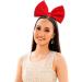Bow Hairband Cute Girl Red Big Bow Hairband Handmade Fabric bow Hairband Used For Valentine's Day Birthday Party Hair accessories Ladies Role-Playing Headband - Buy Online on GoSupps.com