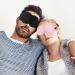 Buy 2 Pcs Memory Foam Sleeping Masks - Portable Cloud Shape Eye Covers Light Blocking Comfortable Gift for Men & Women (Black & Pink - Buy Online on GoSupps.com