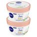 NIVEA Nivea Souffl Moisturizing Body Cream light texture fast absorption with monoi oil pearls for a smooth and velvety skin effect 2 x 200ml jars