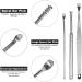 8Pcs Stainless Steel Ear Wax Removal Kit | Spring 360 Spiral Ear Pick Spoon | Reusable Tool with Cleaning Cotton Brushes - Buy Online on GoSupps.com