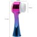 Face Brush 2 in 1 - Silicone Cleansing & Exfoliating Brush for Deep Pore Cleanse | Dual Manual Scrub & Massage | Gradient Purple Blue - Buy Online on GoSupps.com