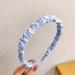 Verdant Touch Ruched Hair Band Satin Ruched Headband Hair Band Blue Fashionable Hair Accessories for Women and Girls