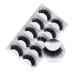 Vivis False Eyelashes 5 Pairs 3D Mink Eyelashes Fluffy Volume Hand-made Dramatic Fake Eye Lashes Black Nature Soft for Various Makeups 3D-01