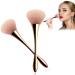 No LIFE 2PCs large head make-up brush facial powder foundation brush super jumbo fluffy round blush brush kabuki brush contour blending bronzer cosmetics brush
