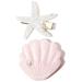 Shell Pearl Starfish Hair Clip Set for Women Girls, Acrylic Resin Alligator Hair Clips, Ladies and Girls Headwear Styling Tools Hair Accessories - Pink