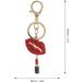 2Pcs Sparkling Lips & Lipstick Keychain Set - Red Bling Charm for Keys, Purse, Bags - Buy Online on GoSupps.com